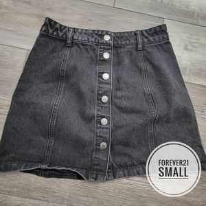 Small Forever21 Black Denim Skirt